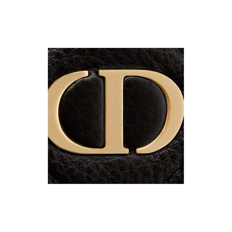 DIOR Cow Leather Wallet, Small Clutch Accessories, Coin Purse Mini Women's Black-3