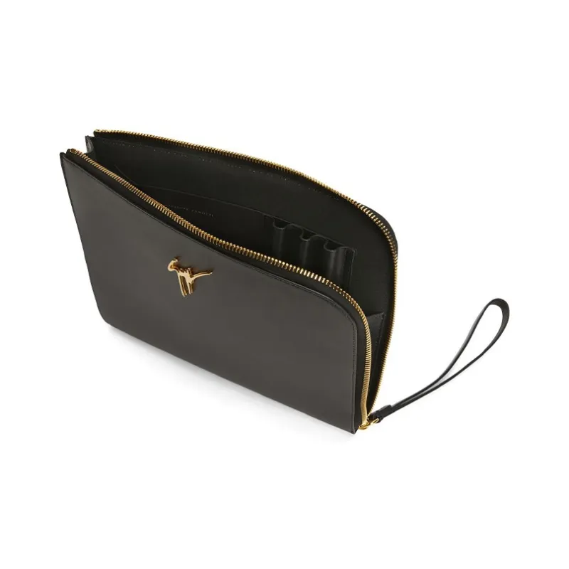 Giuseppe Zanotti Fabian Leather Clutch Bag-3