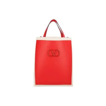 Valentino GARAVANI Linen Shoulder Bag, Crossbody Bag, Handbag Regular Men's Red