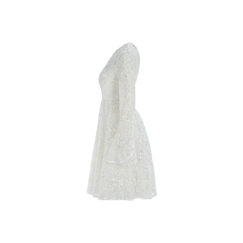 Marie Elie Long-Sleeved Dresses Women's White-2