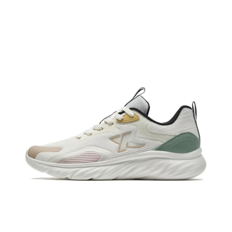 XTEP Shuyue1.5 Cushioning Anti Slip And Wear Resistant Low Top Running Shoes Men's White Green Pink-0
