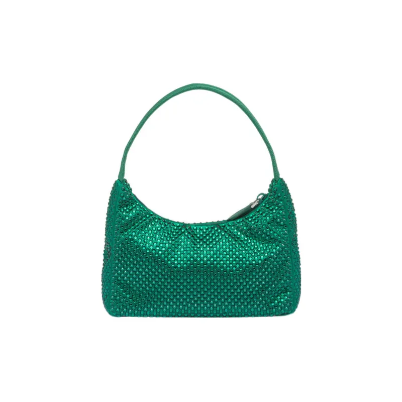 PRADA Satin Mini Bag With Crystals Mango-2