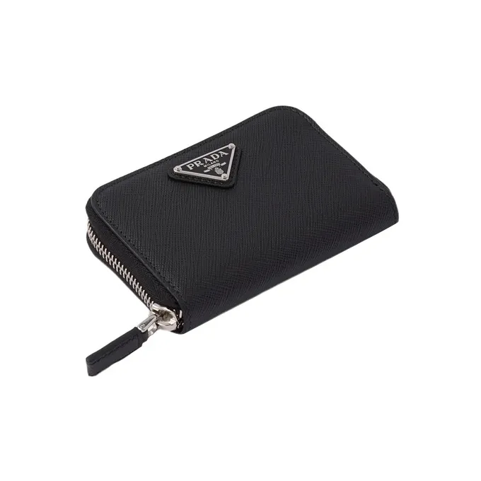 PRADA Saffiano Leather Coin Purse Wallet Men's Black-2