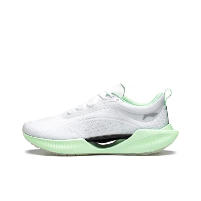 LiNing Super Light 19 Cushioning Anti-Slip And Wear-Resistant Low-Top Running Shoes Women's Gray Green-0