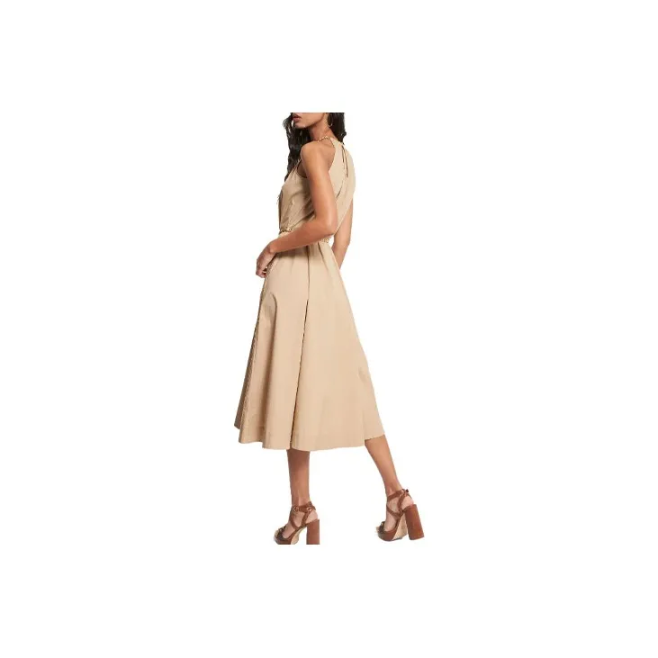 MICHAEL KORS FW22 Sleeveless Dress Women's Khaki-1