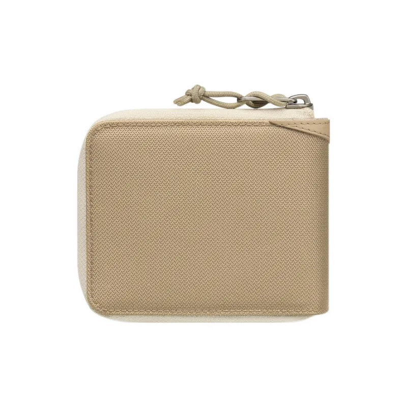 DIOR MYSTERY RANCH Collaboration Embossed Leather Patch Nylon Card Holder Wallet Men's Beige-2