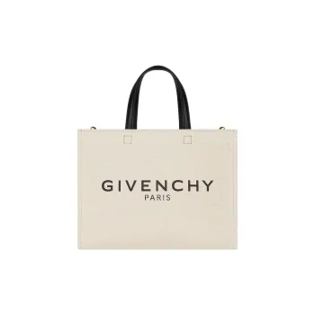 GIVENCHY Washed Cotton Canvas Tote Bag, Shopping Bag, Canvas Bag, Handbag Trumpets Women's Beige/Black