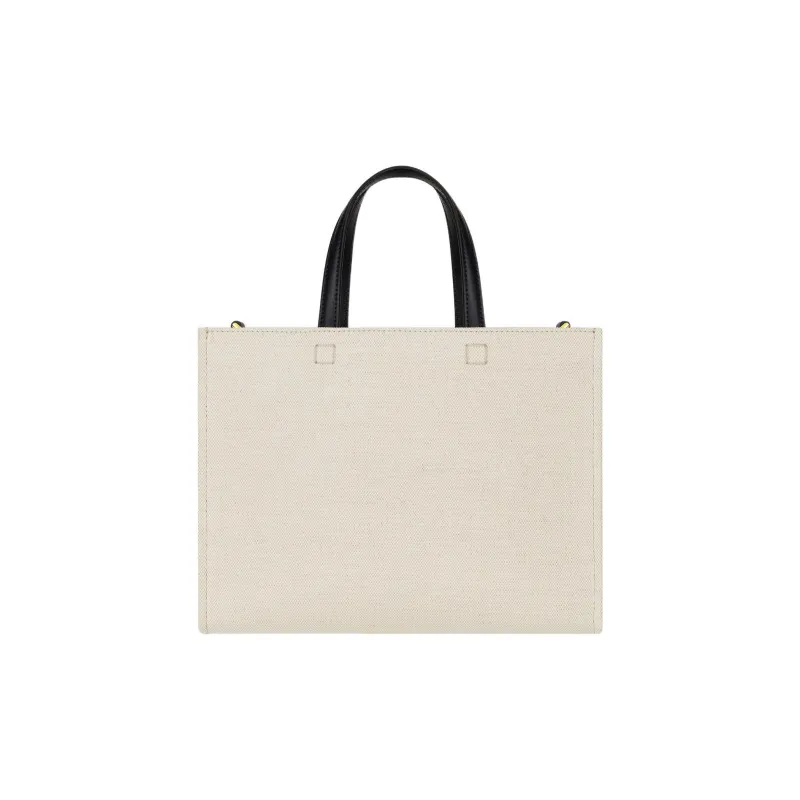 GIVENCHY Washed Cotton Canvas Tote Bag, Shopping Bag, Canvas Bag, Handbag Trumpets Women's Beige/Black-1
