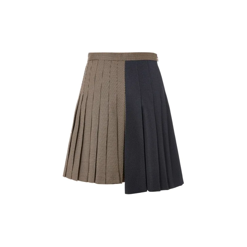 MO&CO Casual Short Skirts Women's Wells Plaid-1