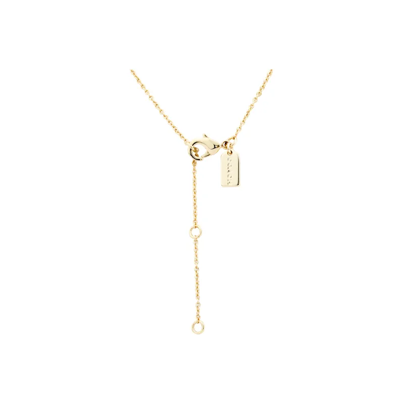 COACH Interlocking Open Circle Pendant Necklace-3