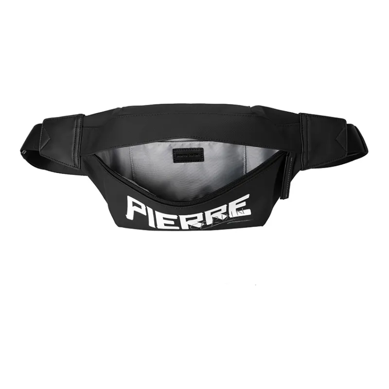 PIERRE CARDIN Fabric Sling Bag, Shoulder Bag, Chest Bag, Crossbody Bag, Fanny Pack Trumpets Unisex Black/White-4