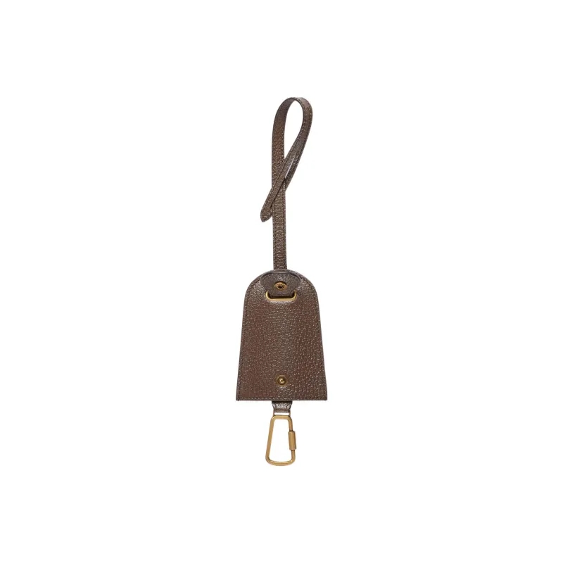 GUCCI Leather Key Pouch Small Size Women's Brown-2