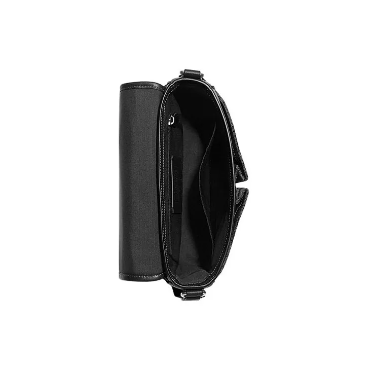 COACH Cow Leather With Textile Shoulder Bag Crossbody Bag Medium Size Men's Black-2