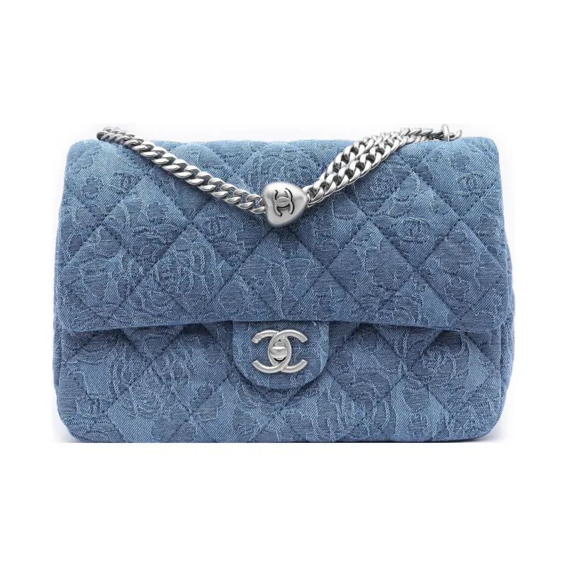 CHANEL Denim Flap Bag, Shoulder Bag, Crossbody Bag Tubas Women's Blue-0