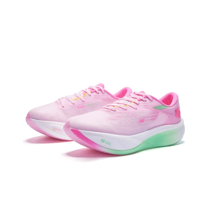 QIAODAN F\PB3.0 Anti Slip And Wear Resistant Lightweight Low Top Running Shoes Men's Pink Green-2
