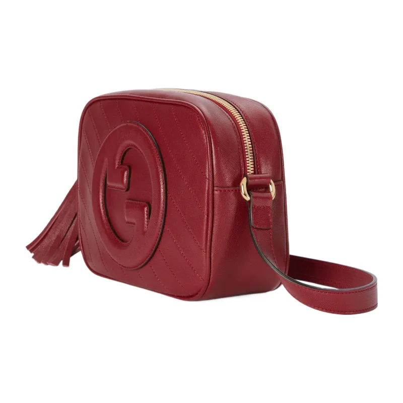 GUCCI Blondie Leather Crossbody Bag Shoulder Bag Women's Burgundy-1