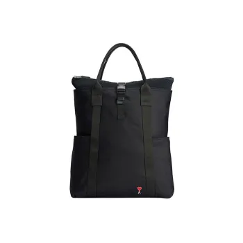 AMIPARIS Cow Leather Backpack Men's Black