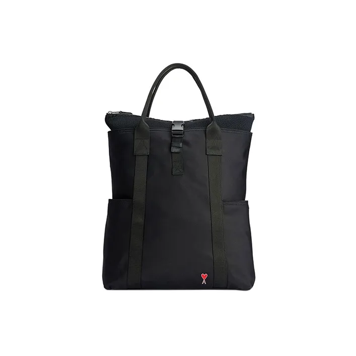 AMIPARIS Cow Leather Backpack Men's Black-0