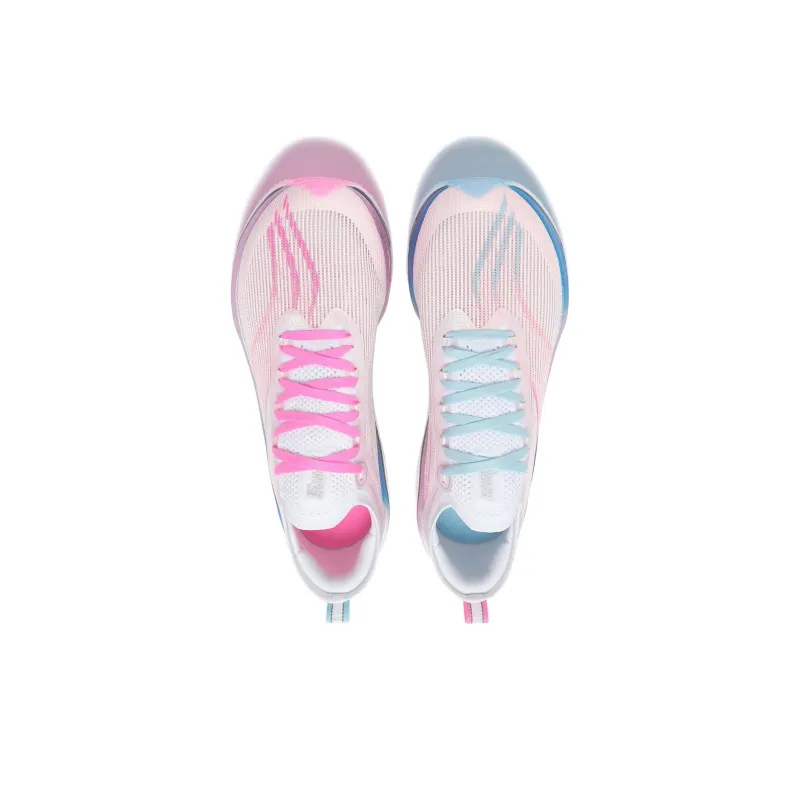 LiNing Feidian 3 Ultra Tin Horse Cushioning Anti Slip And Wear Resistant Low Top Running Shoes Unisex Pink Blue-2