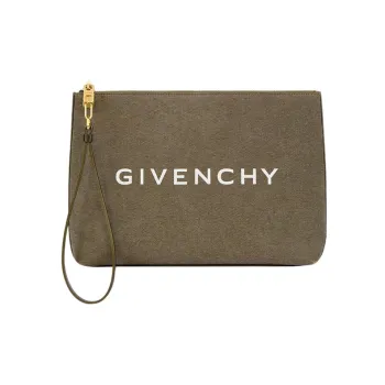 Givenchy Cotton Clutch Large Size Women's Dark Khaki