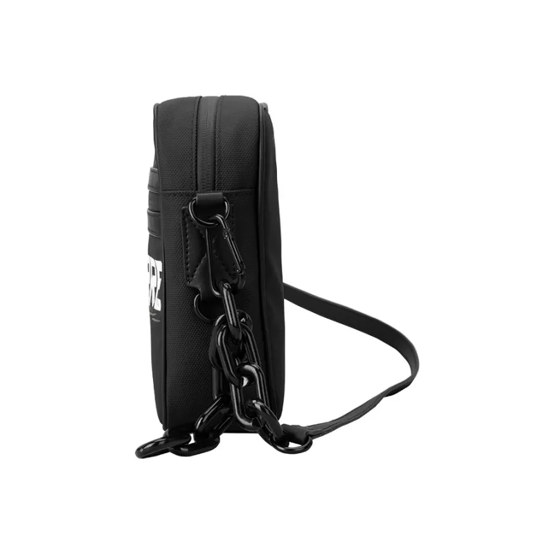 PIERRE CARDIN Fabric Small Square Bag Shoulder Bag, Crossbody Bag Trumpets Men's Black-2