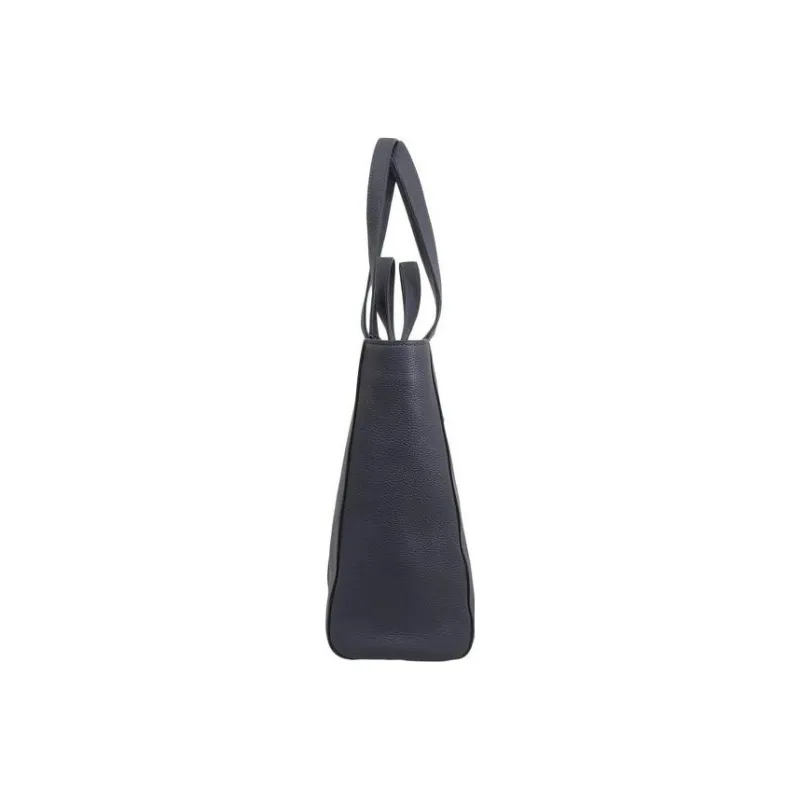 COACH Hudson Pebbled Leather Tote Bag Shopping Bag Shoulder Bag Handbag Large Size Men's Marine Blue-3