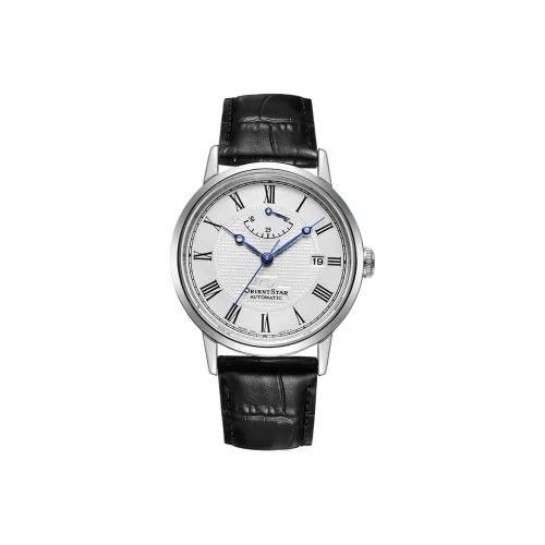 ORIENT STAR Master Collection Automatic Mechanical Movement Leather Strap Watch Men's Watches White Dial RE AU0002S00B