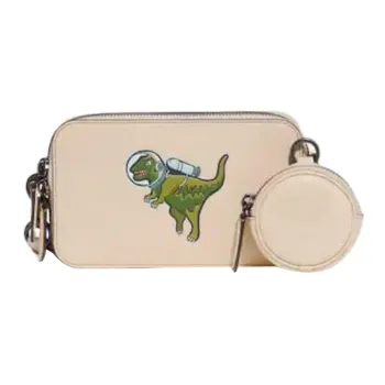 COACH Rexy Leather Shoulder Bag Crossbody Bag Men's Beige