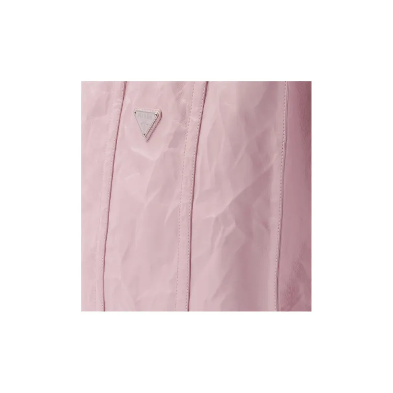 PRADA Soft Sheep Leather Tote Bag Shopping Bag Handbag Medium Size Women's Pink-4