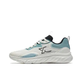XTEP Shuyue1.5 Cushioned Slip Resistant Abrasion Resistant Low Top Running Shoes Men's White Blue