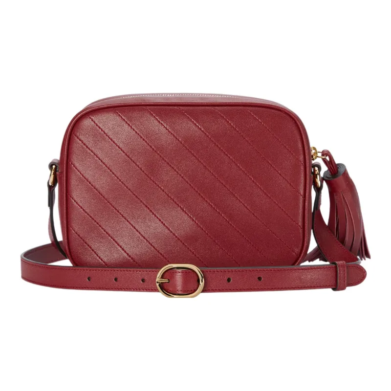 GUCCI Blondie Leather Crossbody Bag Shoulder Bag Women's Burgundy-2