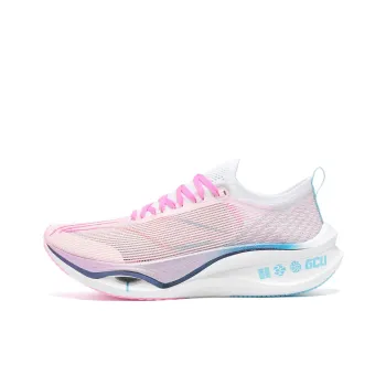 LiNing Feidian 3 Ultra Tin Horse Cushioning Anti Slip And Wear Resistant Low Top Running Shoes Unisex Pink Blue
