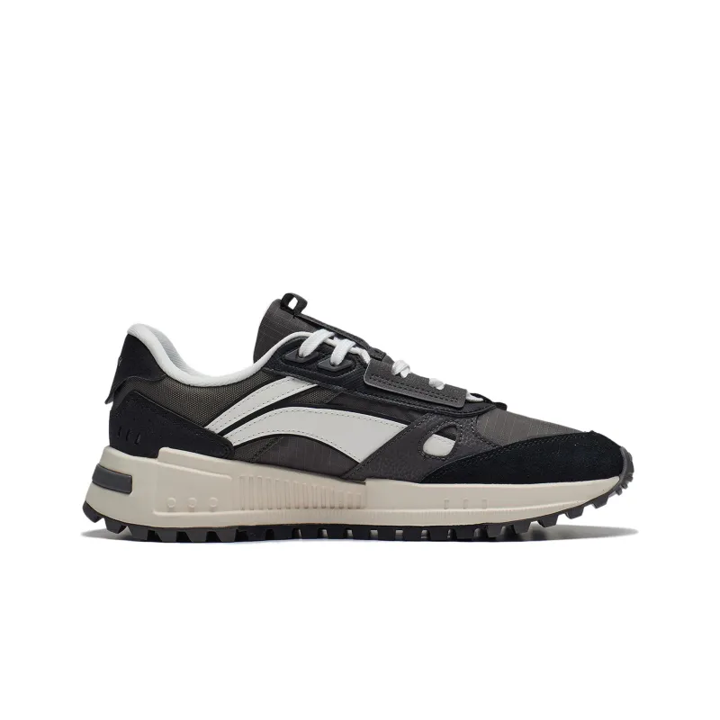 LiNing Wind Rider 2.0 Anti Slip Wear Resistant Low Top Sports Casual Shoes Men's Gray Black-1