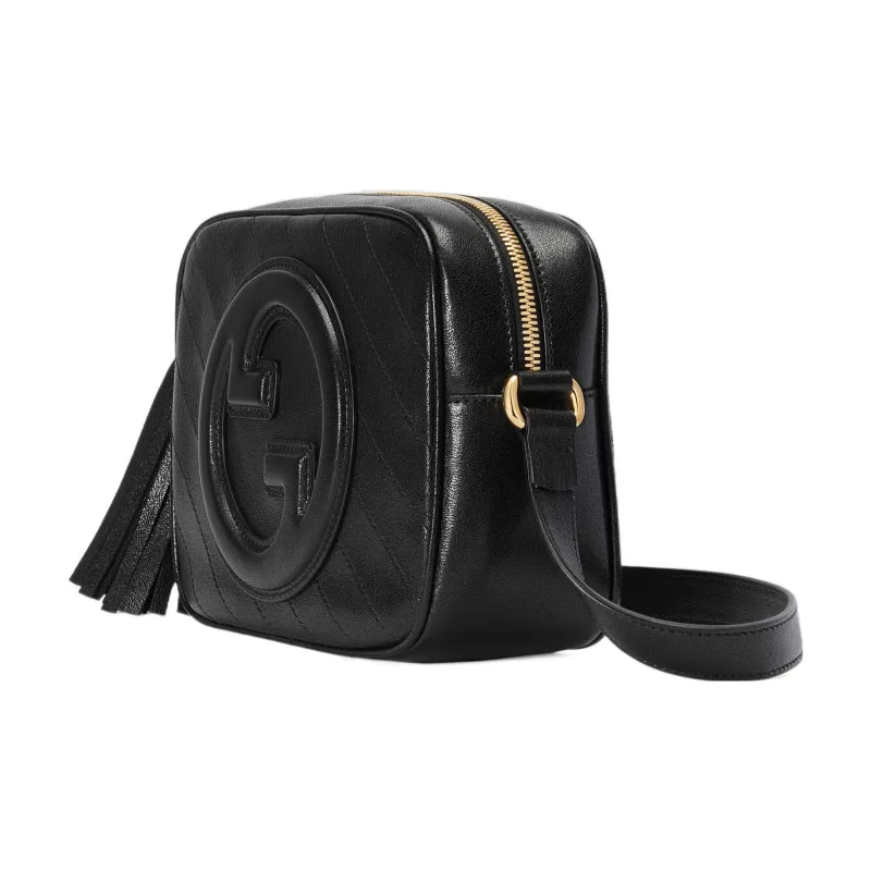 GUCCI Blondie Leather Crossbody Bag, Shoulder Bag Women's Black-1