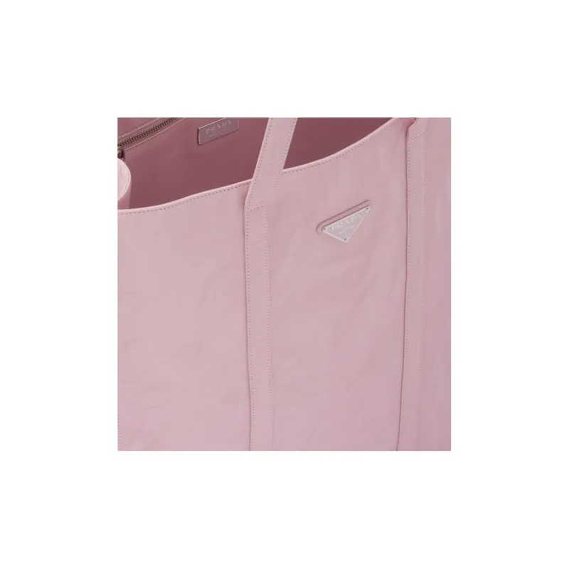 PRADA Soft Sheep Leather Tote Bag Shopping Bag Handbag Medium Size Women's Pink-3