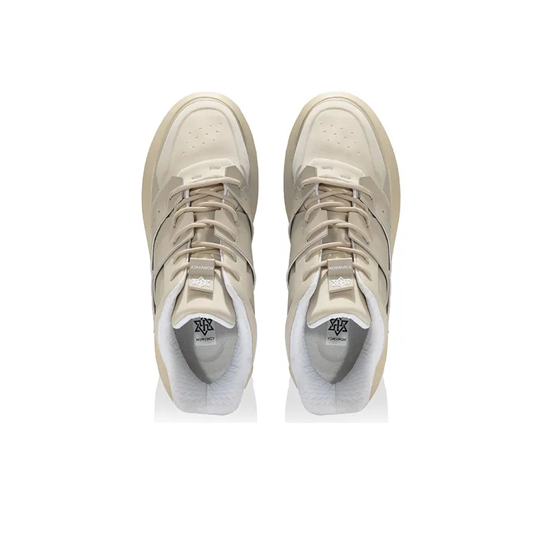 NORVINCY Mid-Top Stylish Skateboarding Shoes Unisex Khaki-3