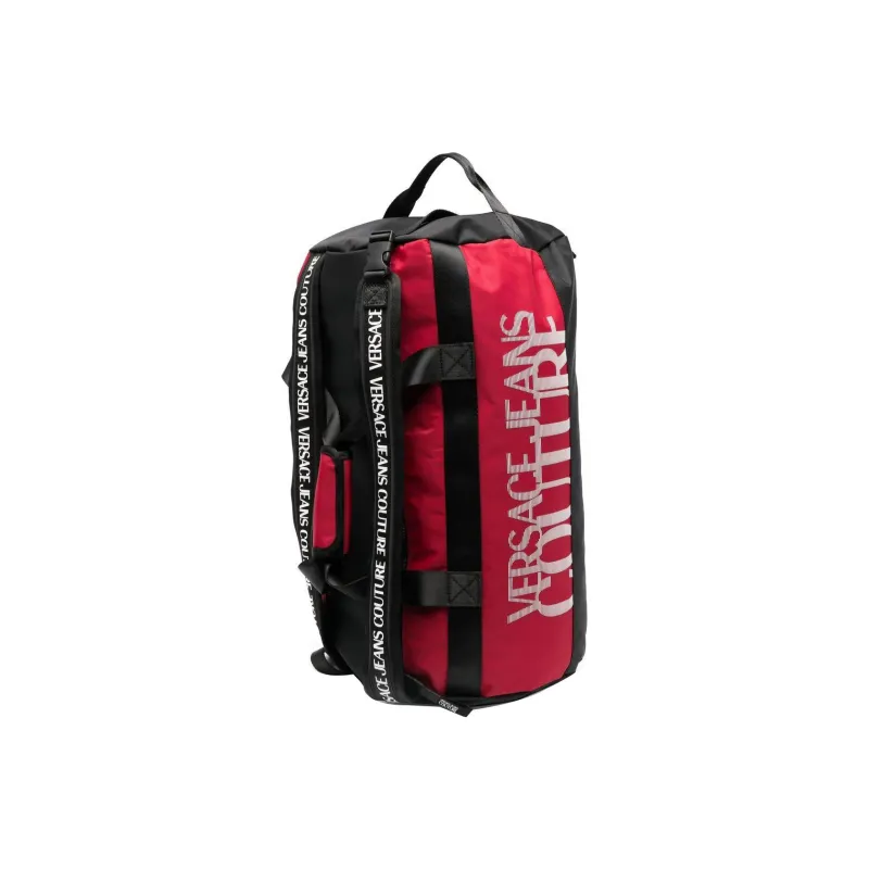 VERSACE JEANS COUTURE Fabric Handbag Shoulder Bag Crossbody Bag Travel Bag Men's Black Red Multicolor-2