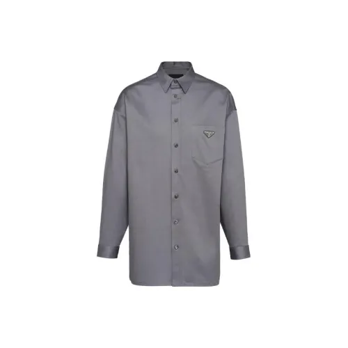 PRADA Shirts Men Iron Gray