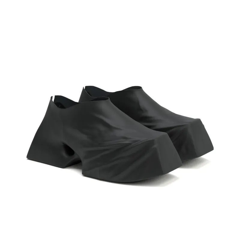 GQ Men's Casual Shoes Unisex Low Top Black/White-1