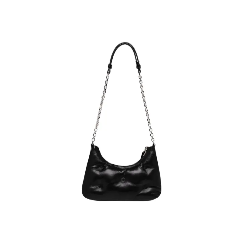 Maison Margiela Sheepskin With Calfskin Shoulder Bag, Crossbody Bag Regular Women's Black-3