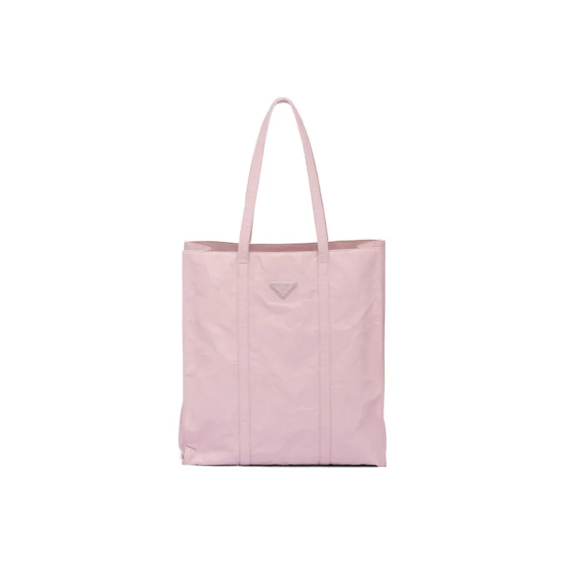 PRADA Soft Sheep Leather Tote Bag Shopping Bag Handbag Medium Size Women's Pink-0