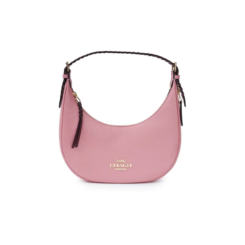 COACH Bailey Leather Hobo Bag, Shoulder Bag, Handbag Medium Size Women's Cherry Blossom Pink-0