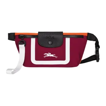 LONGCHAMP Le Pliage Canvas With Leather Trim Canvas Bag, Fanny Pack, Shoulder Bag, Crossbody Bag Women's Burgundy