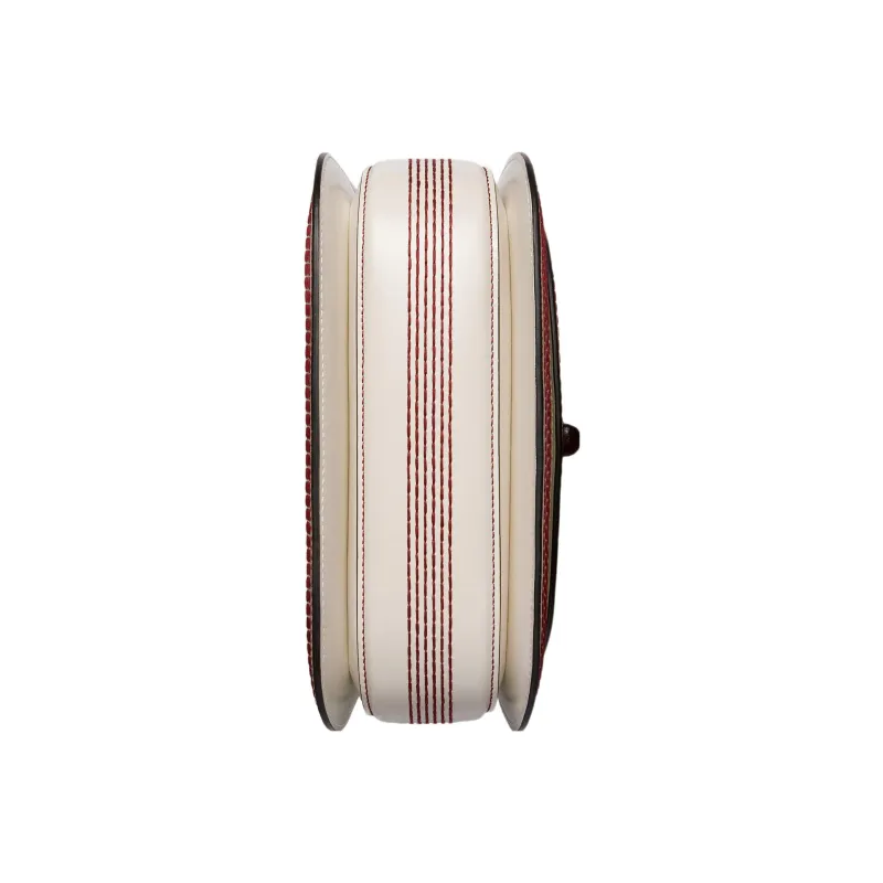 GUCCI Bamboo 1947 Leather Shoulder Bag Crossbody Bag Handbag Small Size Women's White-6