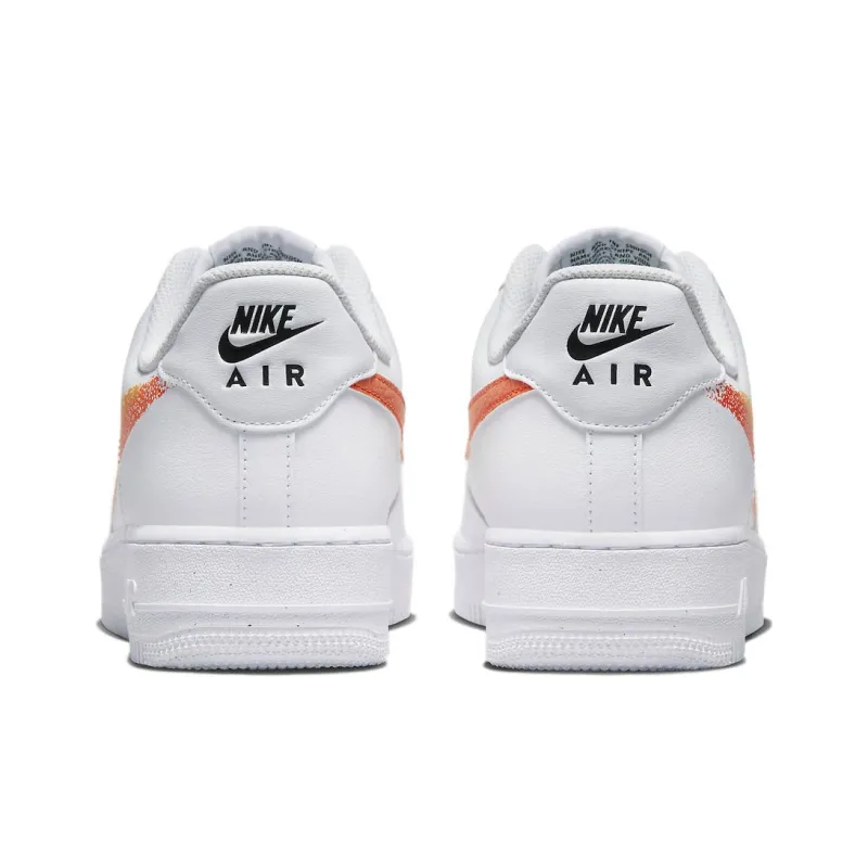 Nike Air Force 1 Low '07 Spray Paint Swoosh White Safety Orange-4