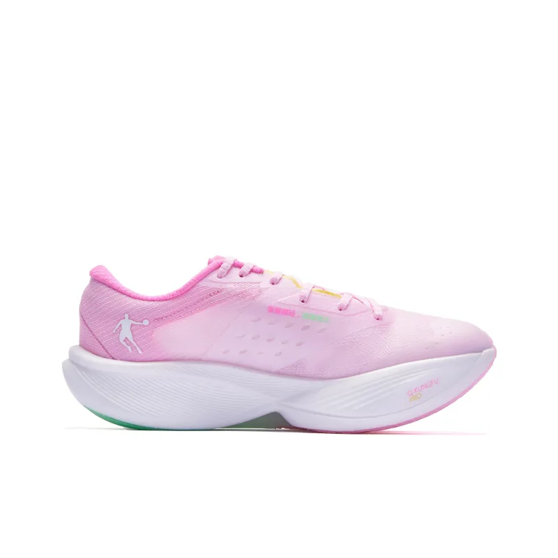 QIAODAN F\PB3.0 Anti Slip And Wear Resistant Lightweight Low Top Running Shoes Men's Pink Green-1