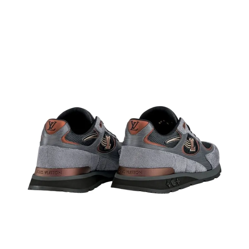 LOUIS VUITTON Run Away Sneakers 'Grey Copper'-3