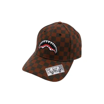 SPRAYGROUND Shark Patch Checked Baseball Cap