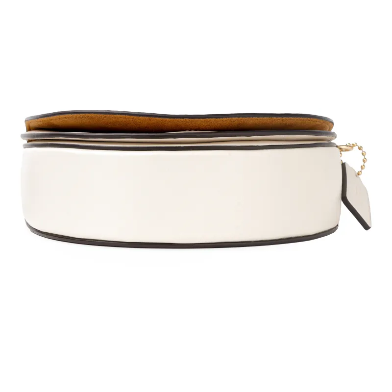 COACH Ellen Monogram Canvas With Leather Saddle Bag Shoulder Bag Crossbody Bag Small Size Women's Khaki Monogram-3