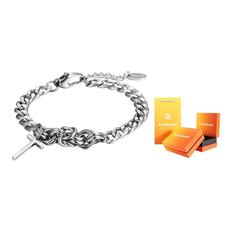 Cooraree Titanium Steel Bracelets Unisex-0